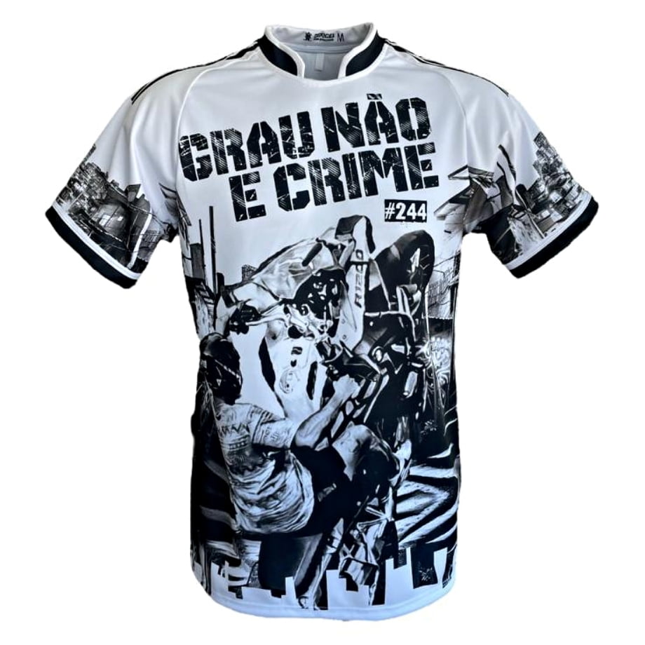 Camiseta de Quebrada Favela Moto Grau Chora Agora Ri Depois