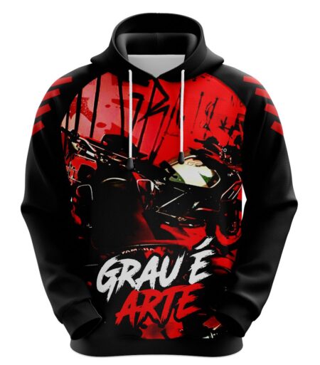 Blusa de Moletom Frio Grau Corte 244 Moto Quebrada Favela