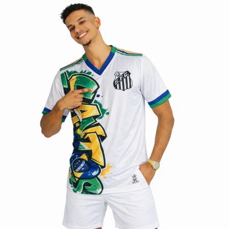Camisa Santos Brasil Seleção Quebrada Brasileira Copa Branca